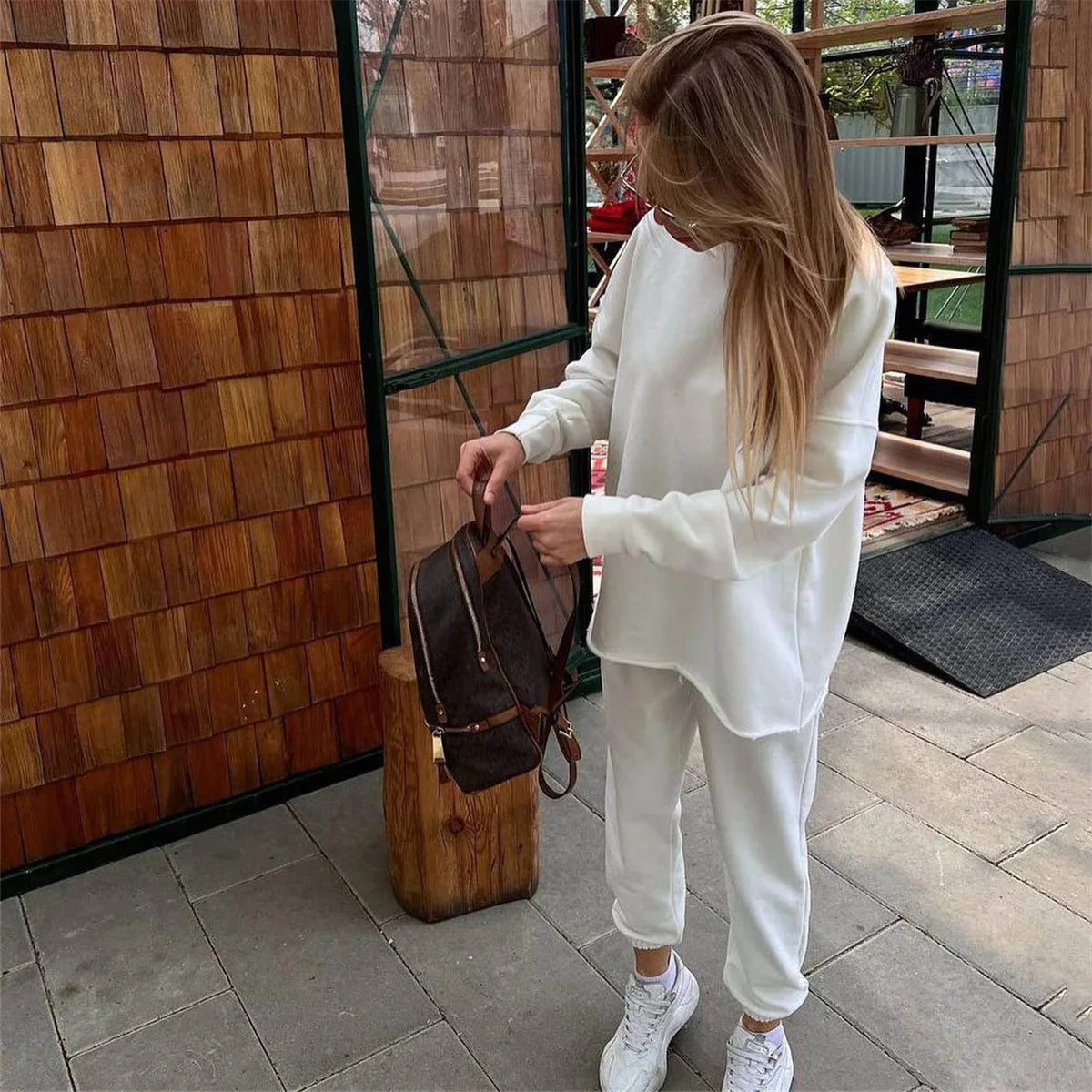 Women Autumn Pullover With Pants Two Piece Sets Tracksuits