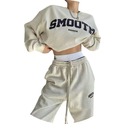 Women's Pants Set Sporty Sweatshirt Letter Printing