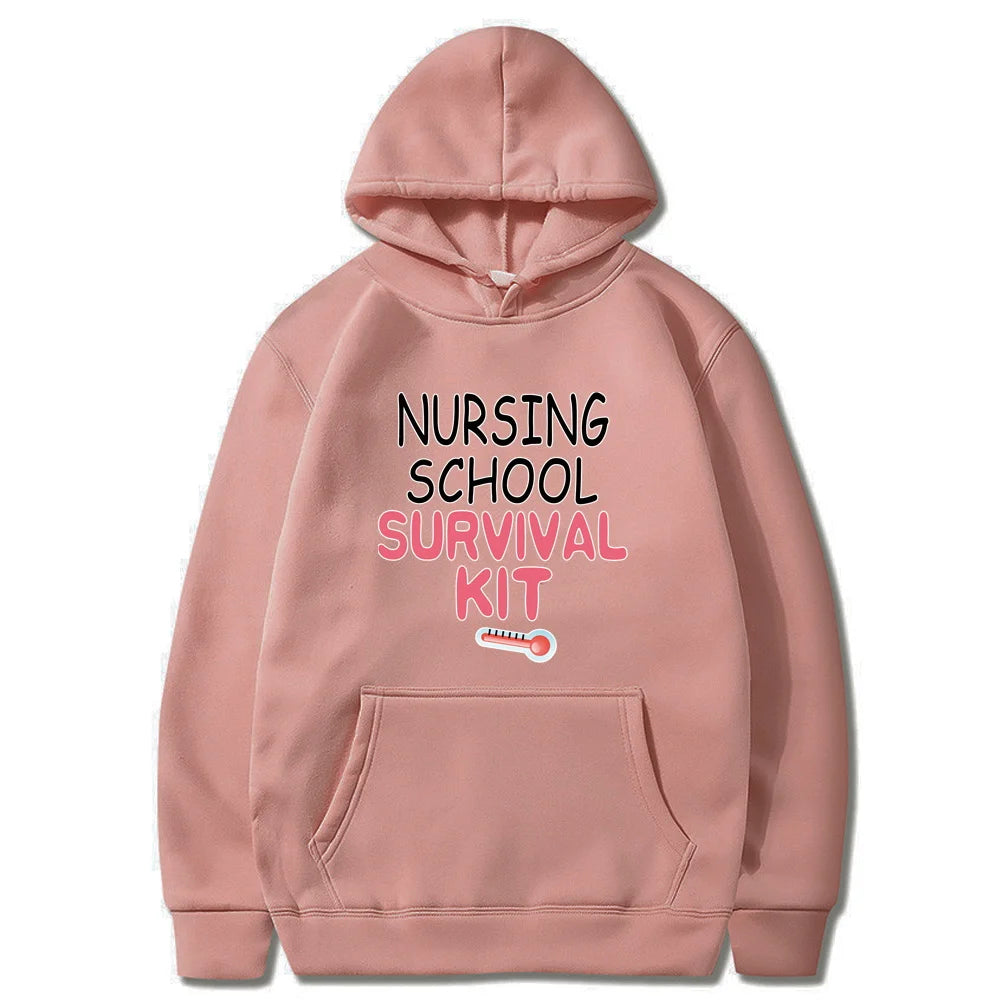 Women Hoodies Casual Nurse Print Fashion Sweatshirts